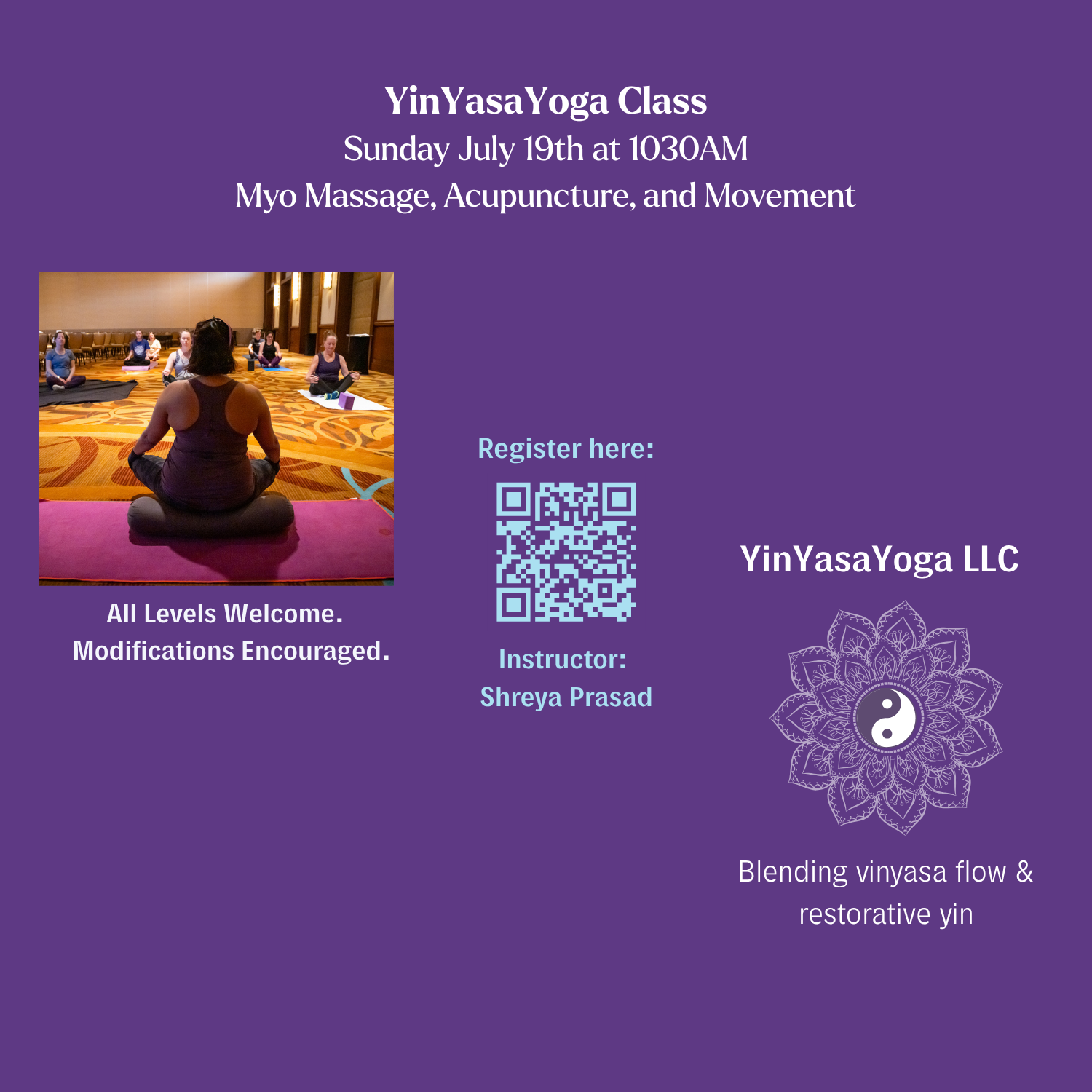 YinYasa Yoga Class